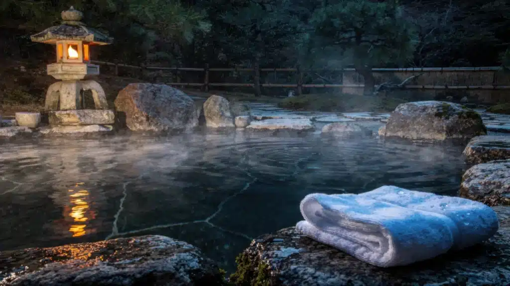Onsen in der Dämmerung Entspannungsübungen: Vom Stress in die Entspannung
